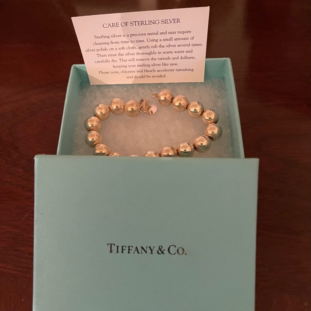 Tiffany sterling silver bead bracelet